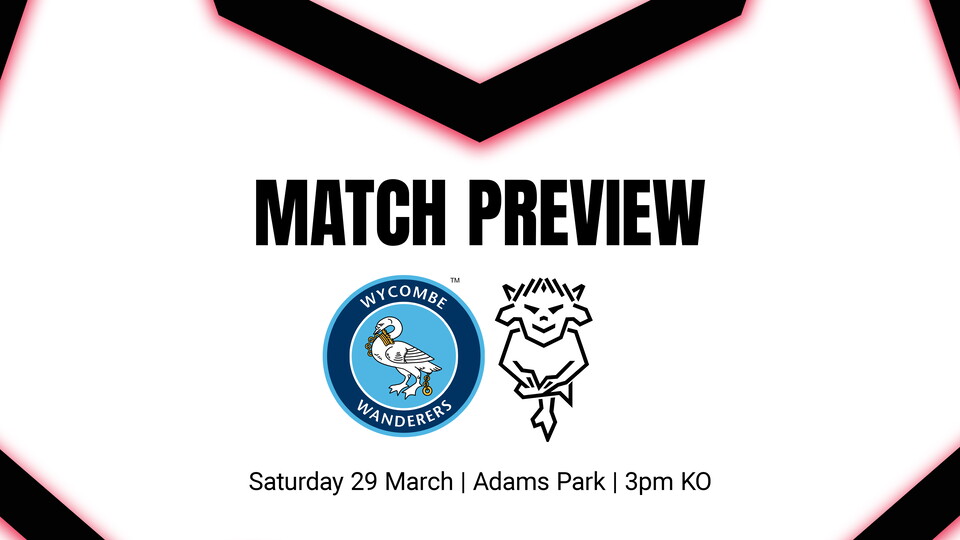 A preview graphic for Wycombe Wanderers v Lincoln City