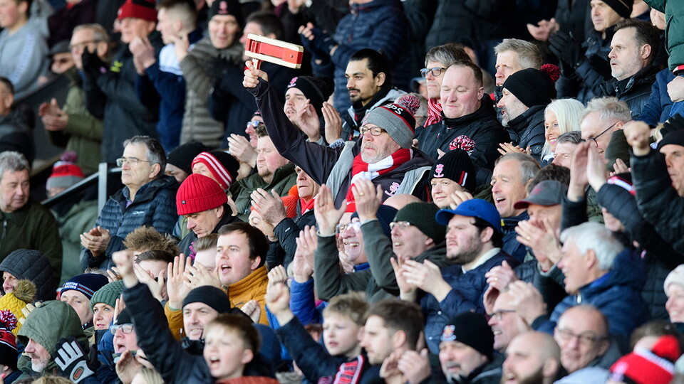 A crowd image from City's 5-0 home win over Bristol Rovers.