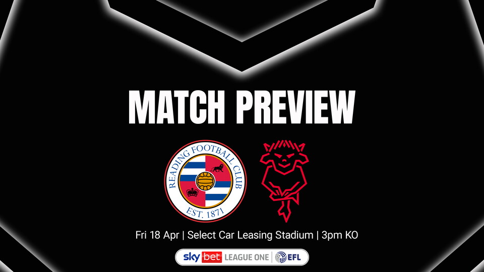 A graphic featuring the Lincoln City and Reading logos.