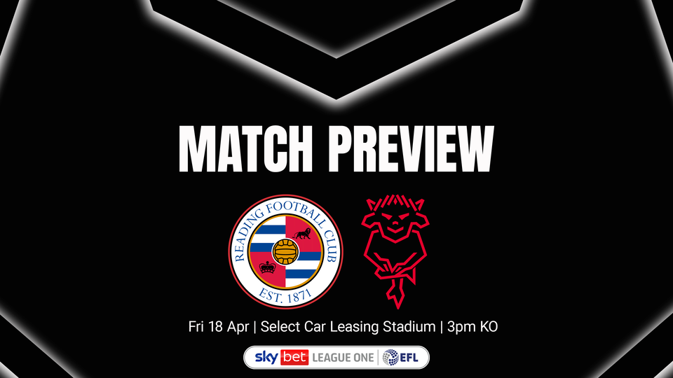 A graphic featuring the Lincoln City and Reading logos.