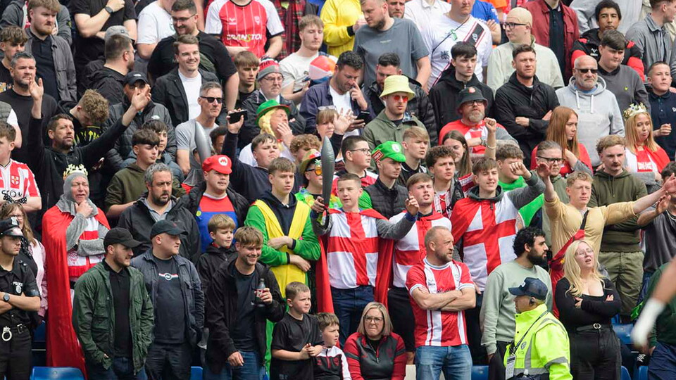 A fans photo from City's 3-2 away loss at promotion-chasing Stockport County.