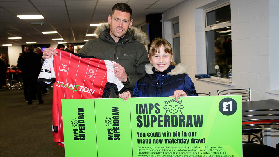 Lincoln City’s Imps Superdraw winners after the EFL Sky Bet League One match between Lincoln City and Huddersfield Town at LNER Stadium, Lincoln.