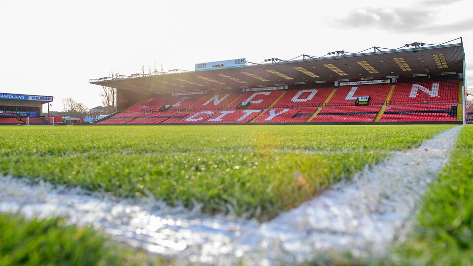 A general view of LNER Stadium, home of Lincoln City. 