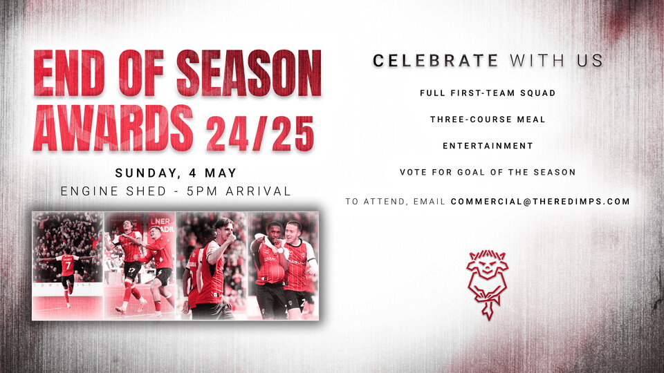 A graphic for Lincoln City's end of season awards 24/25
