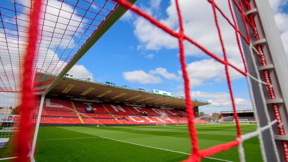 A general view of LNER Stadium, home of Lincoln City, showing the GBM Stand.