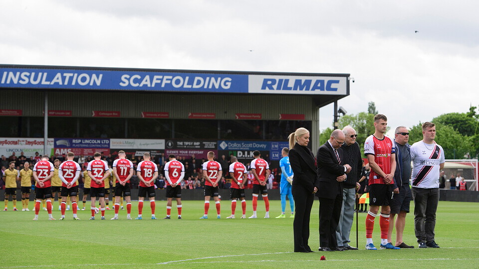 An image from the Valley Parade remembrance held ahead of the Wrexham game