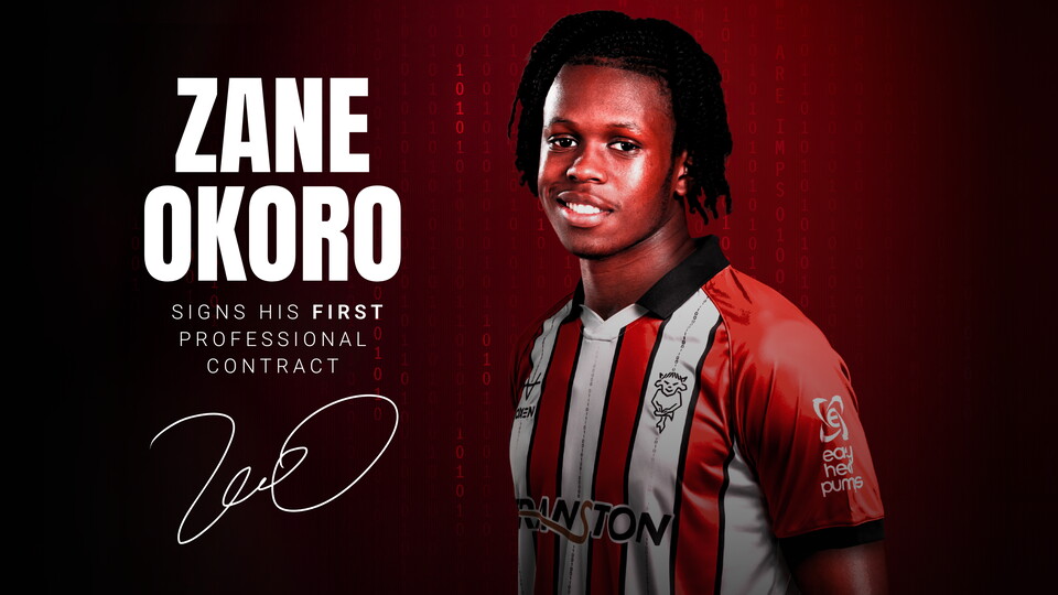 Zane Okoro signs his first professional contract graphic