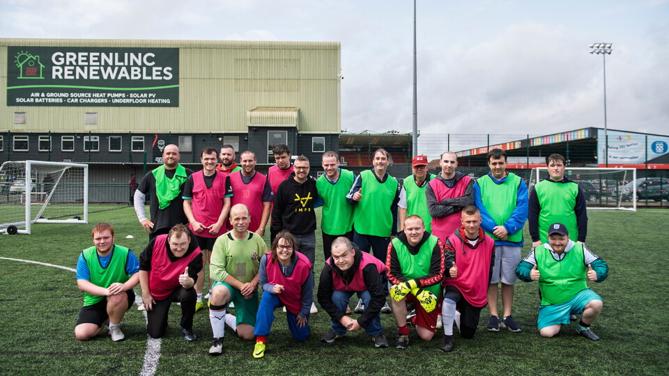 Michael Skubala, head coach of Lincoln City visited the community football session, organised by Lincoln City Foundation, on the 3G at the club’s LNER Stadium