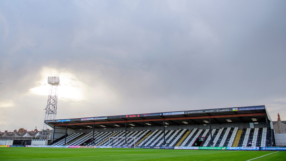A picture of Blundell Park. 