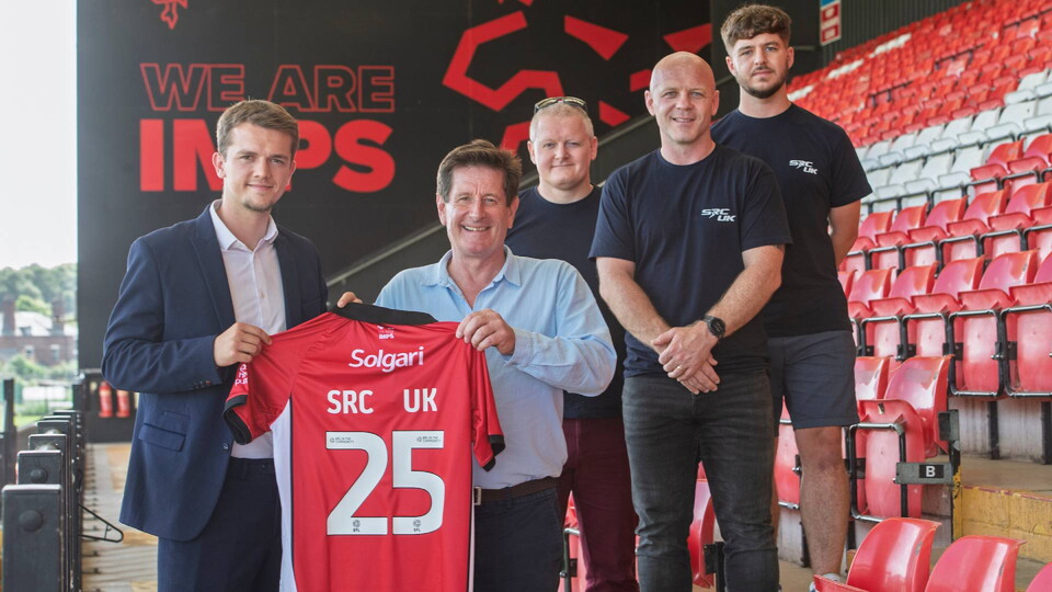 Lincoln City commercial partnership - Bobby Copping, head of commercial of Lincoln City with SRC UK at LNER Stadium, Lincoln.
