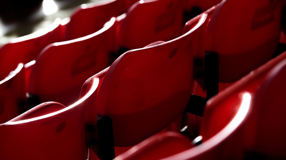 A general view of LNER Stadium, home of Lincoln City, showing red seats in the GBM Stand prior to the EFL Sky Bet League One match between Lincoln City and Stockport County at LNER Stadium, Lincoln.