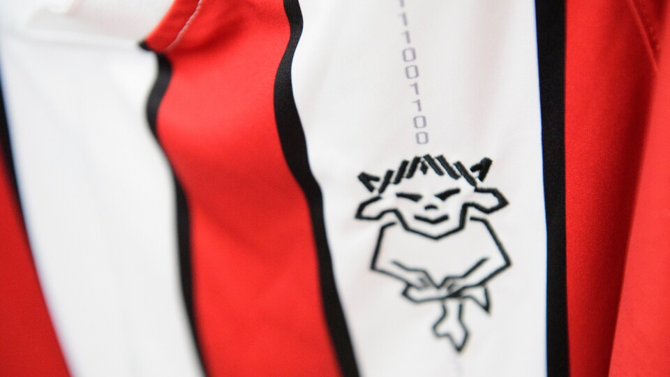 Lincoln City home shirts in the changing room prior to the pre-season friendly match between Lincoln City and Bromley at Estadio Da Nora, Albufeira.