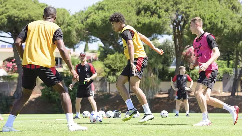 A photo from City's warm weather training in Portugal
