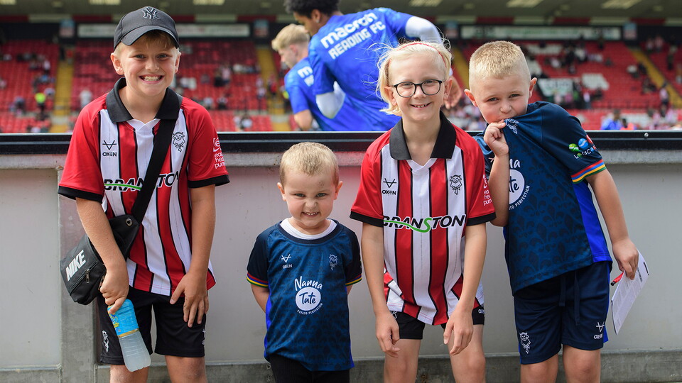 Young supporters at the LNER Stadium