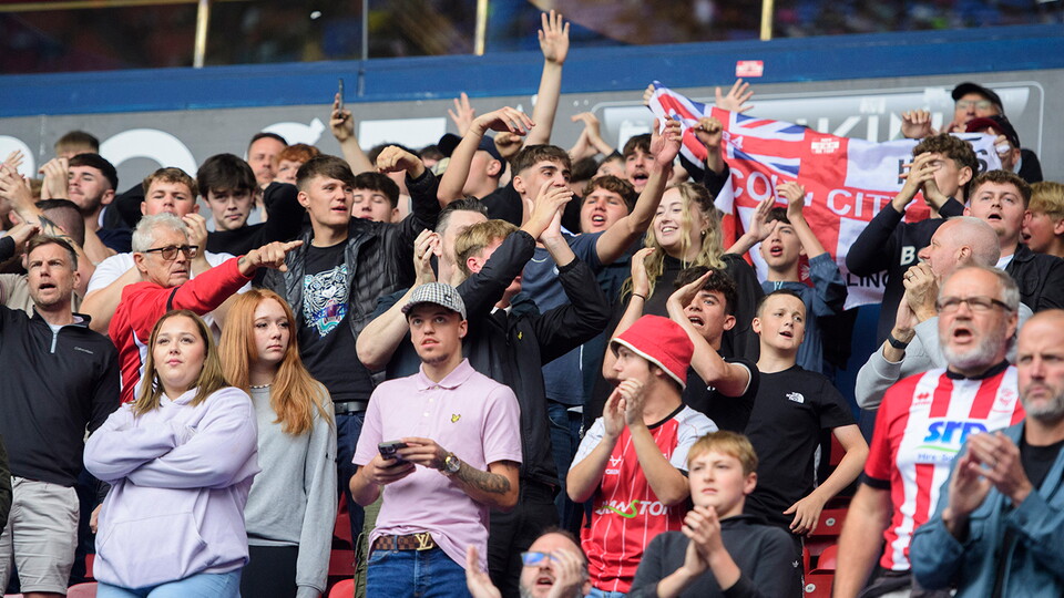 A fan photo from City's 1-1 away draw at Bolton Wanderers.