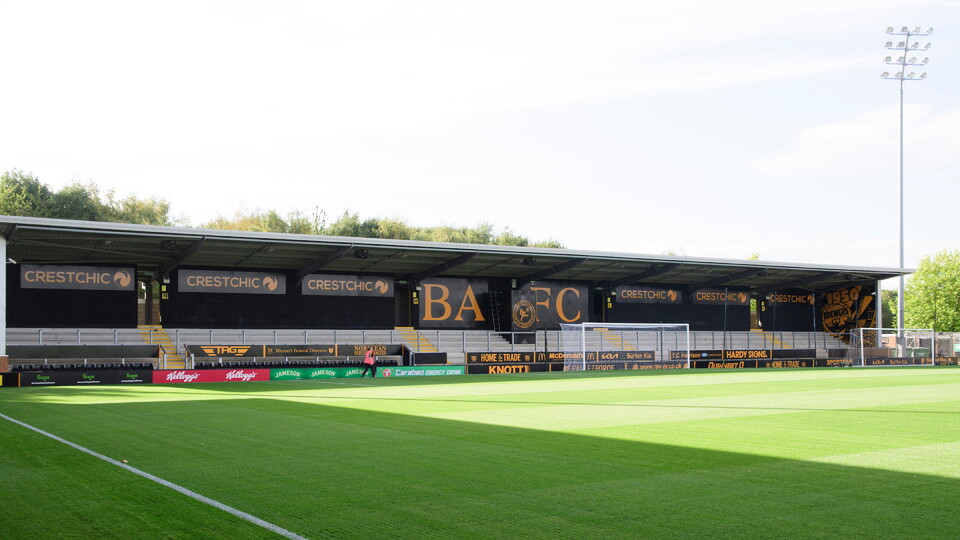 A general view of Pirelli Stadium, home of Burton Albion prior the Carabao Cup second round match between Burton Albion and Lincoln City at Pirelli Stadium, Burton-upon-Trent.