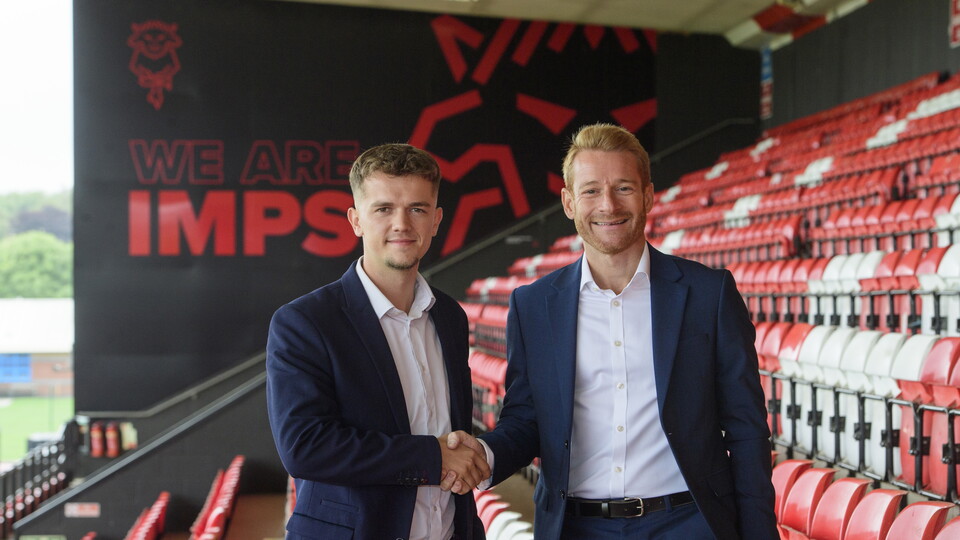 Bobby Copping and Oliver Tasker shake hands