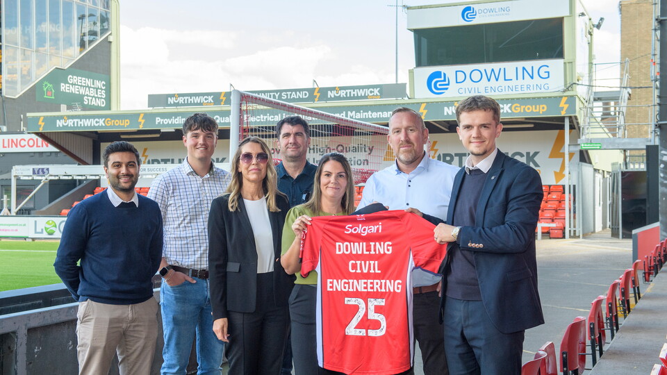 Lincoln City commercial partnership | Bobby Copping, head of commercial of Lincoln City with Dowling Civil Engineering, new commercial partners of Lincoln City