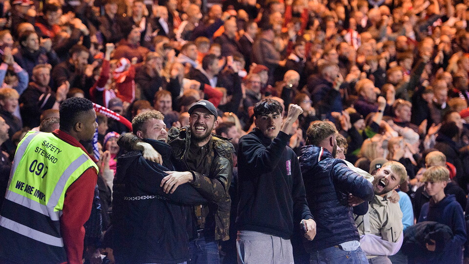 A fans photo from City's home game against Chelsea
