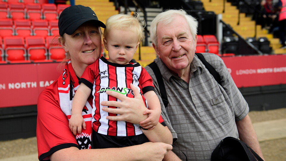 Lincoln City supporters pictured at the home game against Mansfield Town