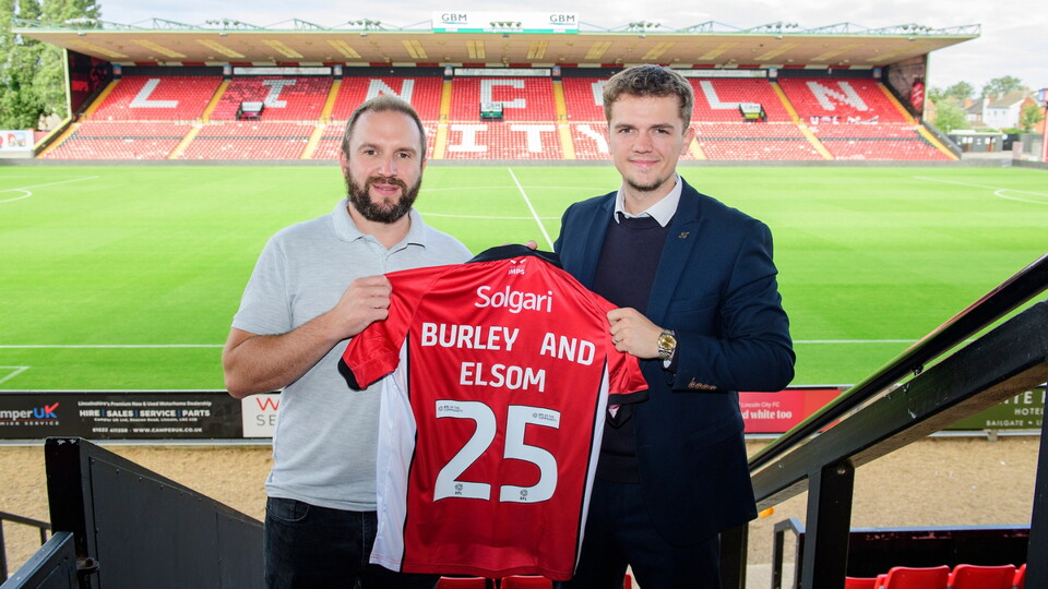 Lincoln City commercial partnership | Bobby Copping, head of commercial of Lincoln City with Burley & Elsom new commercial partners of Lincoln City.