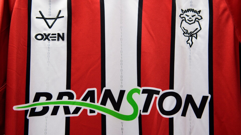 Lincoln City home shirt in the changing room prior to the Carabao Cup third round match between Lincoln City and Chelsea at LNER Stadium, Lincolnshire.