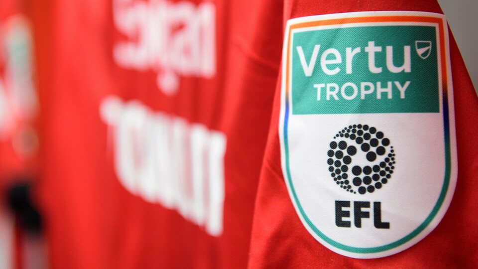 Lincoln City shirt in the changing room prior to the Vertu Trophy Northern Section group D match between Lincoln City and Manchester United U21 at LNER Stadium, Lincoln.