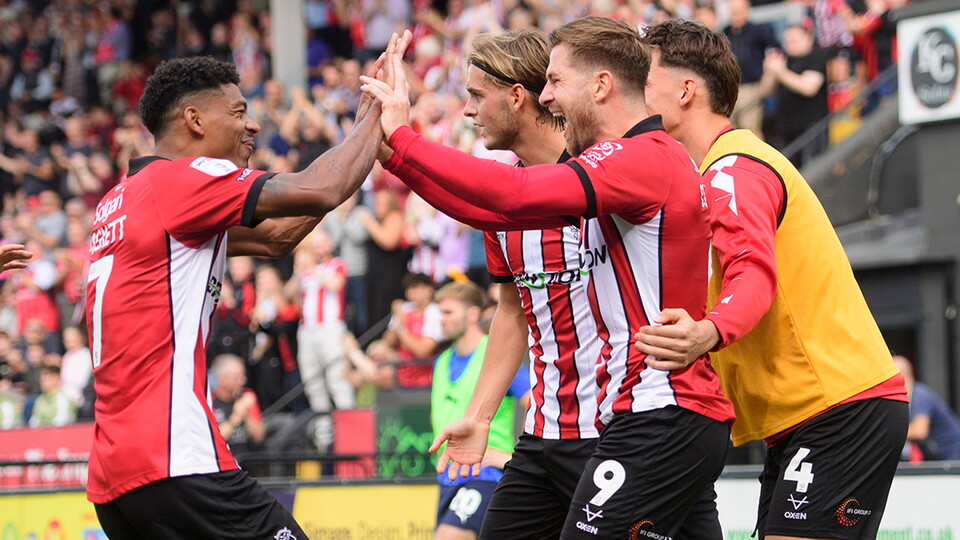 A match action image from City's home game against Wigan Athletic