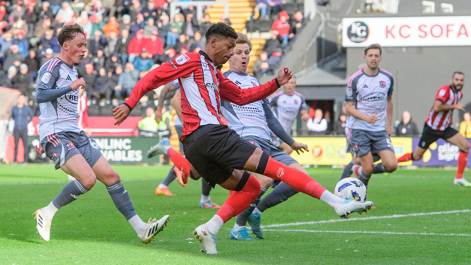 A match photo from City's home game against Exeter