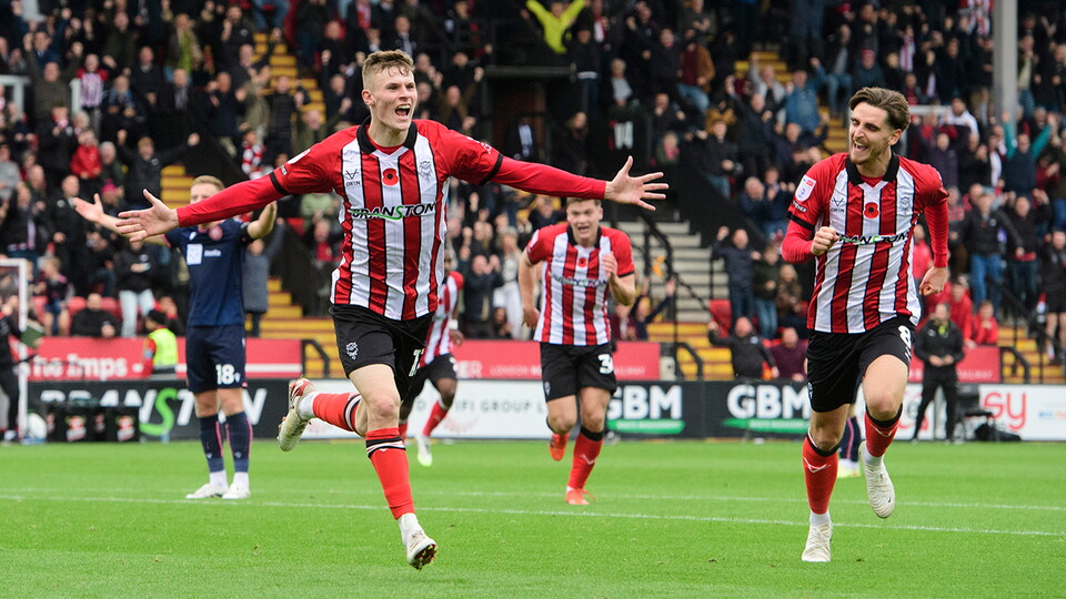 A match action image from City's home win over Stevenage