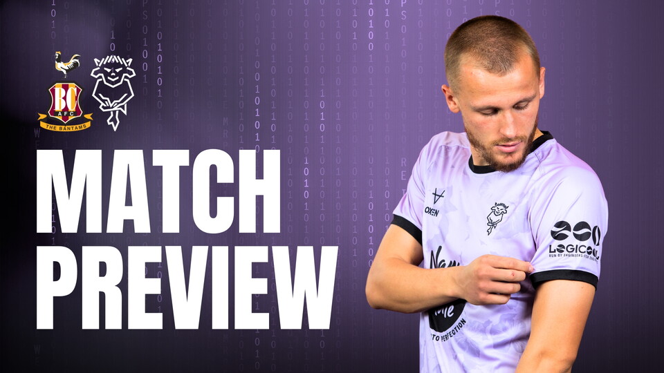 A match preview graphic for Bradford City v Lincoln City on Tuesday 28 October, 7.45pm KO.