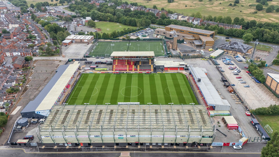 An aerial view of the LNER Stadium