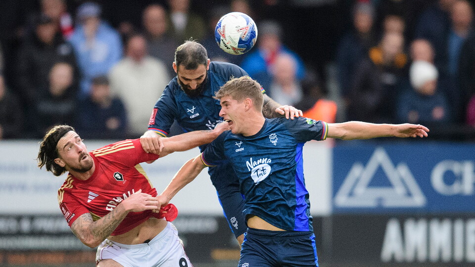 A match image from City’s away Emirates FA Cup first round game at Salford City