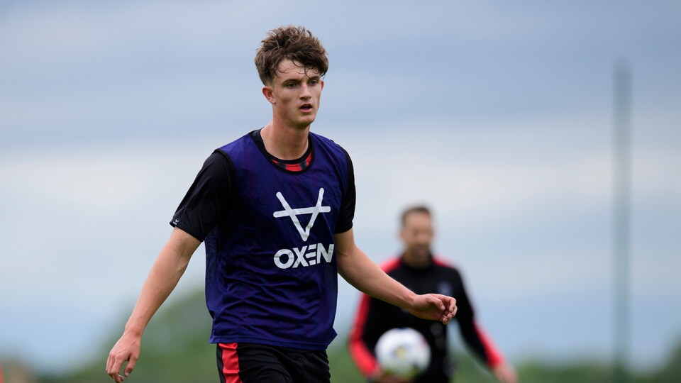 Charlie Parks of Lincoln City during a pre-season training sessions at the club’s Elite Performance Centre, Scampton, Lincolnshire.