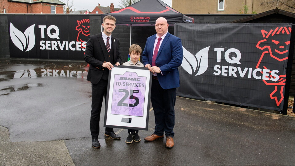 The launch of the TQ Services corner prior to the EFL Sky Bet League One match between Lincoln City and Doncaster Rovers at LNER Stadium, Lincoln.