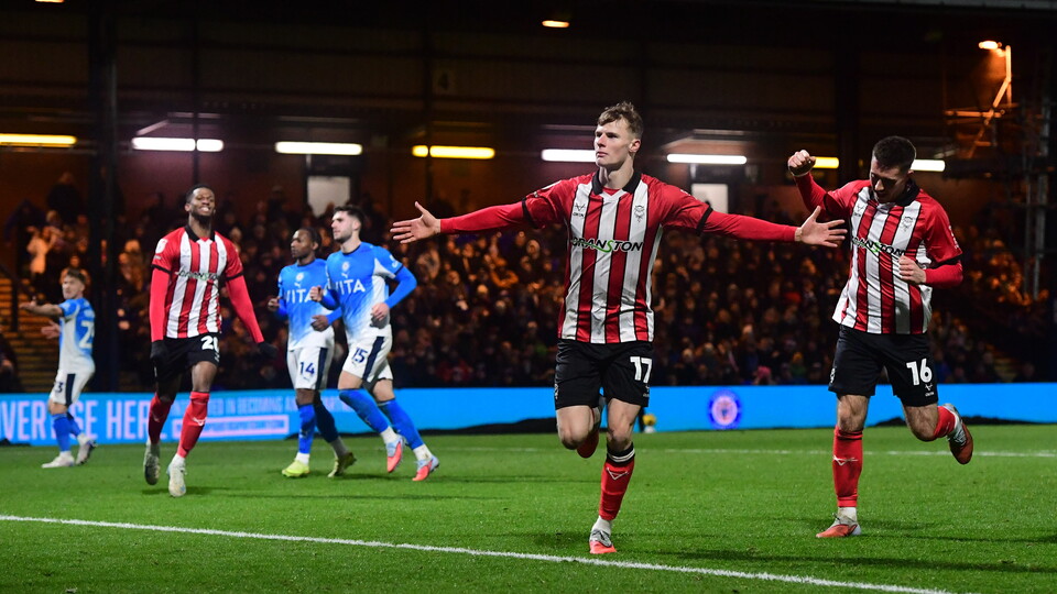 Rob Street celebrates after scoring a goal