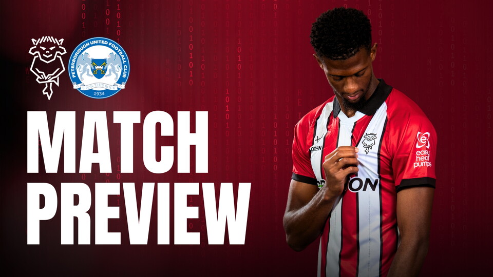Match preview graphic for Lincoln City v Peterborough United