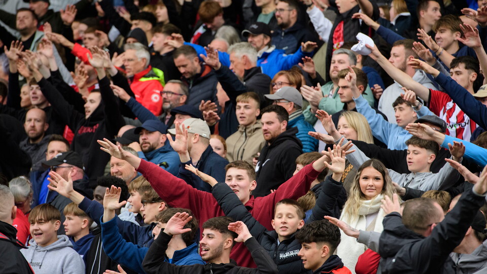 Fans at the LNER Stadium
