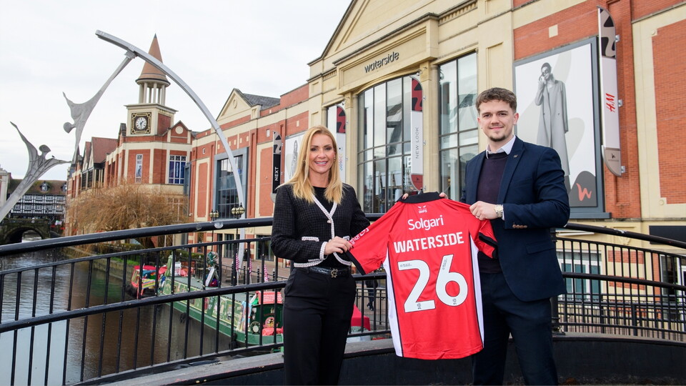 Lincoln City commercial partnership announcement with Waterside Shopping Centre.