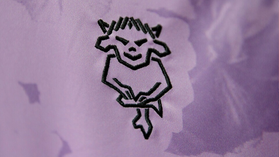 The club badge on a Lincoln City third shirt in the changing room prior to the EFL Sky Bet League One match between Luton Town and Lincoln City at Kenilworth Road, Luton.