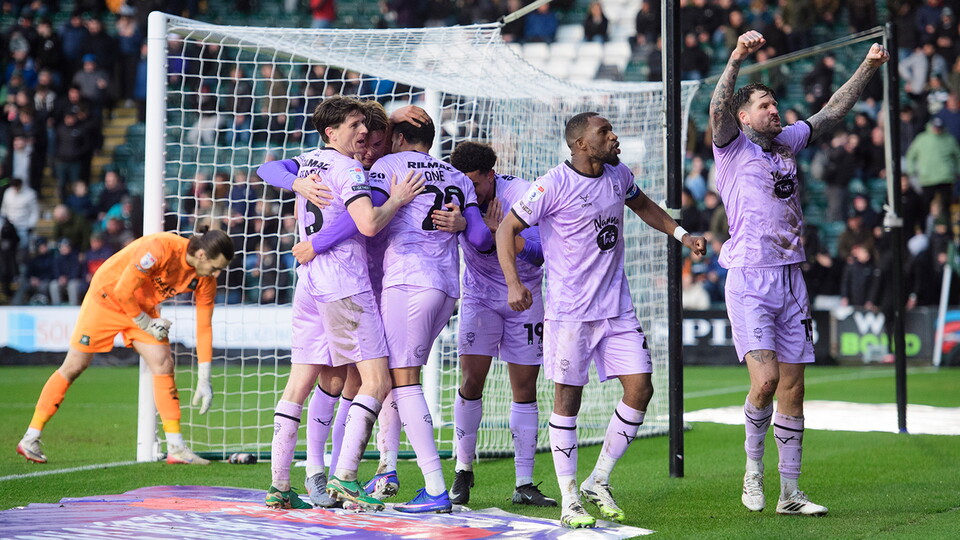 A match image from City’s 4-1 away win at Plymouth Argyle