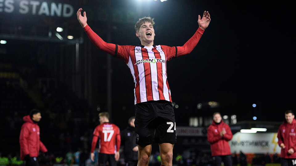 A match action photo from City’s home game against Northampton Town
