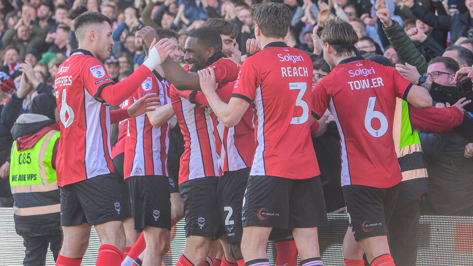 Tendayi Darikwa celebrates scoring for the Imps