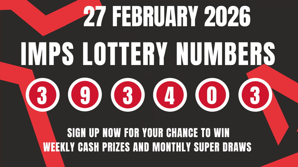 IMPS lottery numbers for 27 February 2026: 3, 9, 3, 4, 0, 3. Sign up for a chance to win cash prizes and monthly draws.