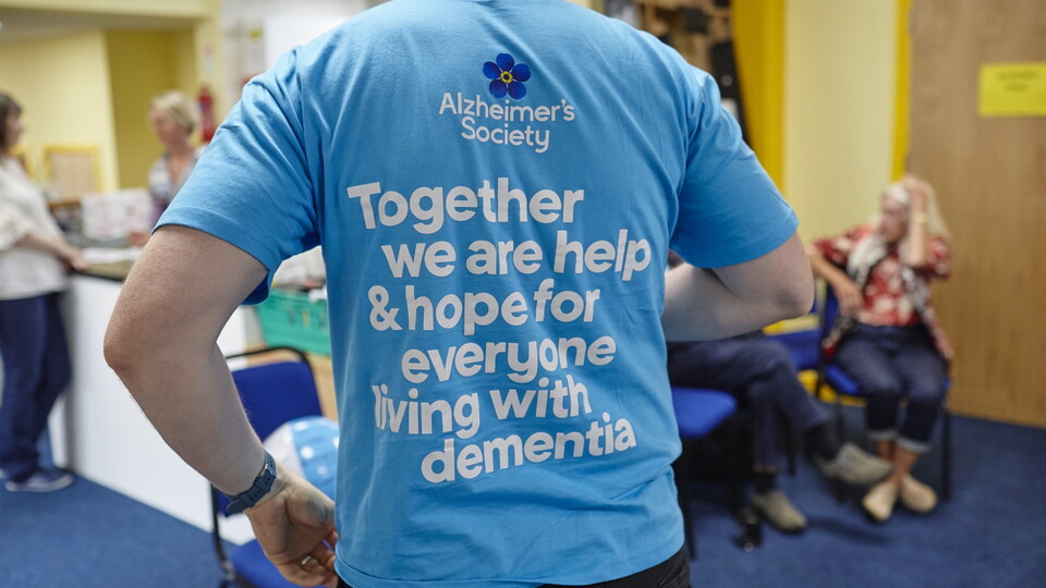 t-shirt with white text