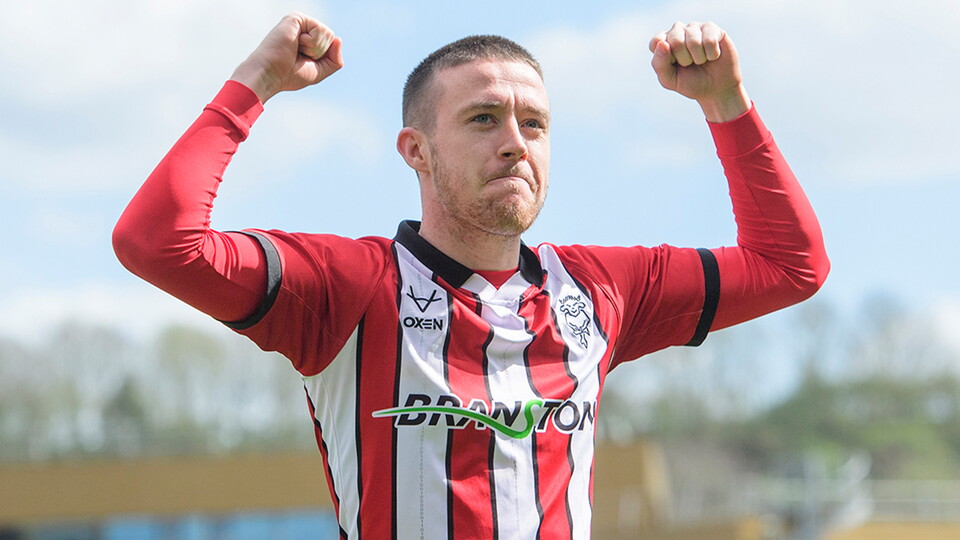 A match photo from City’s 2-1 home win over Leyton Orient