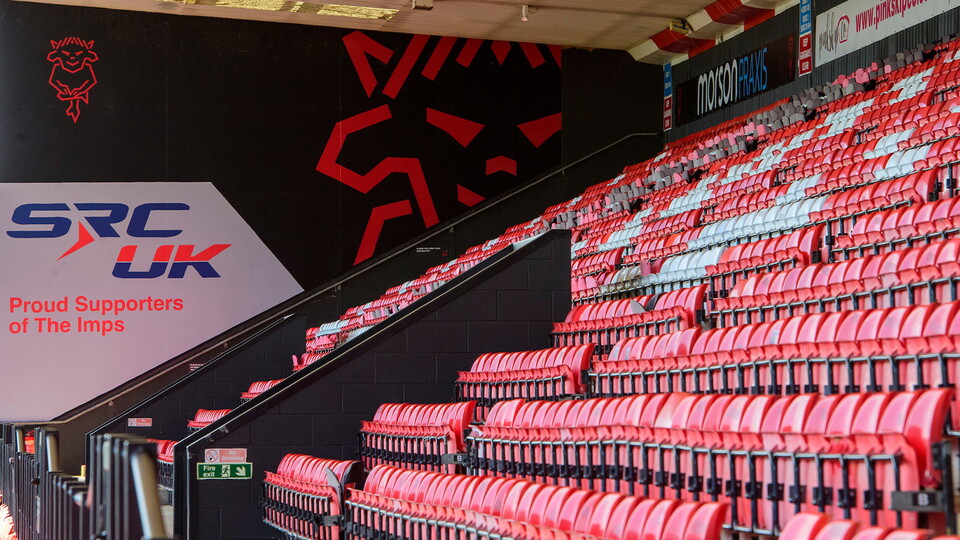 A view of the GBM Stand at the LNER Stadium