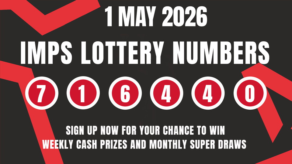Imps Lottery winning numbers for 1 May 2026 716440.