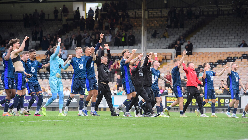 A match action image from City’s 2-0 win at Port Vale