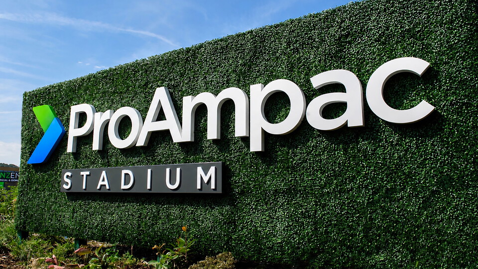 A ProAmpac Stadium sign